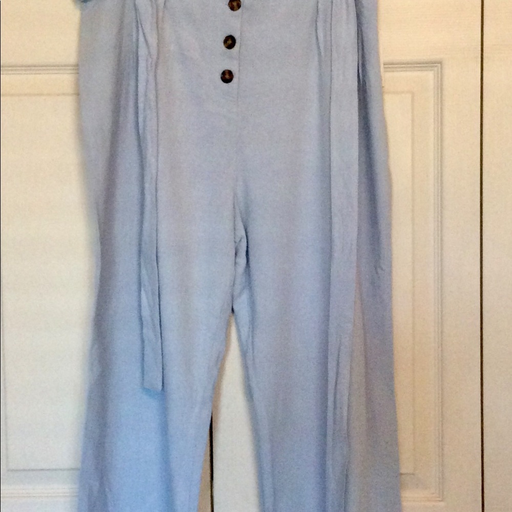 Ladies Light Blue Verve Blues Wide Leg Crops Sz 16